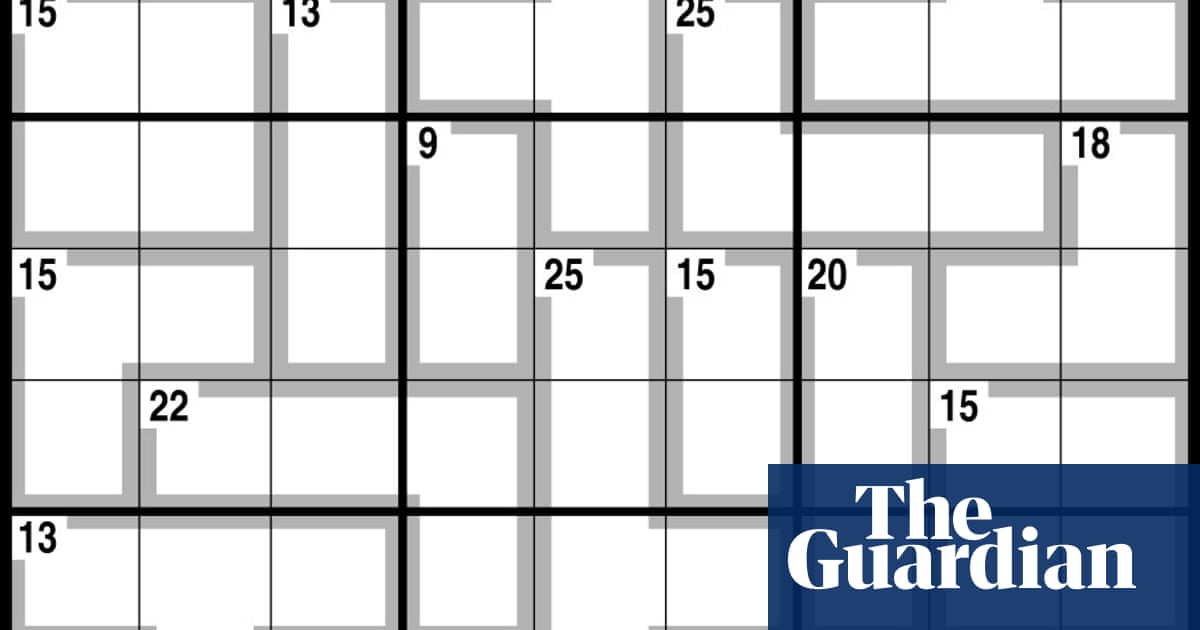 Observer killer sudoku | Life and style Observer killer sudoku | Life and style