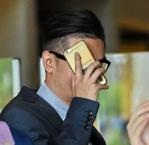 Michael Le, 24, leaves the high court in Singapore.