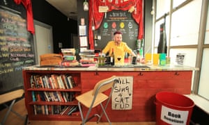 Robert Kane at Accidental Theatre’s book bar