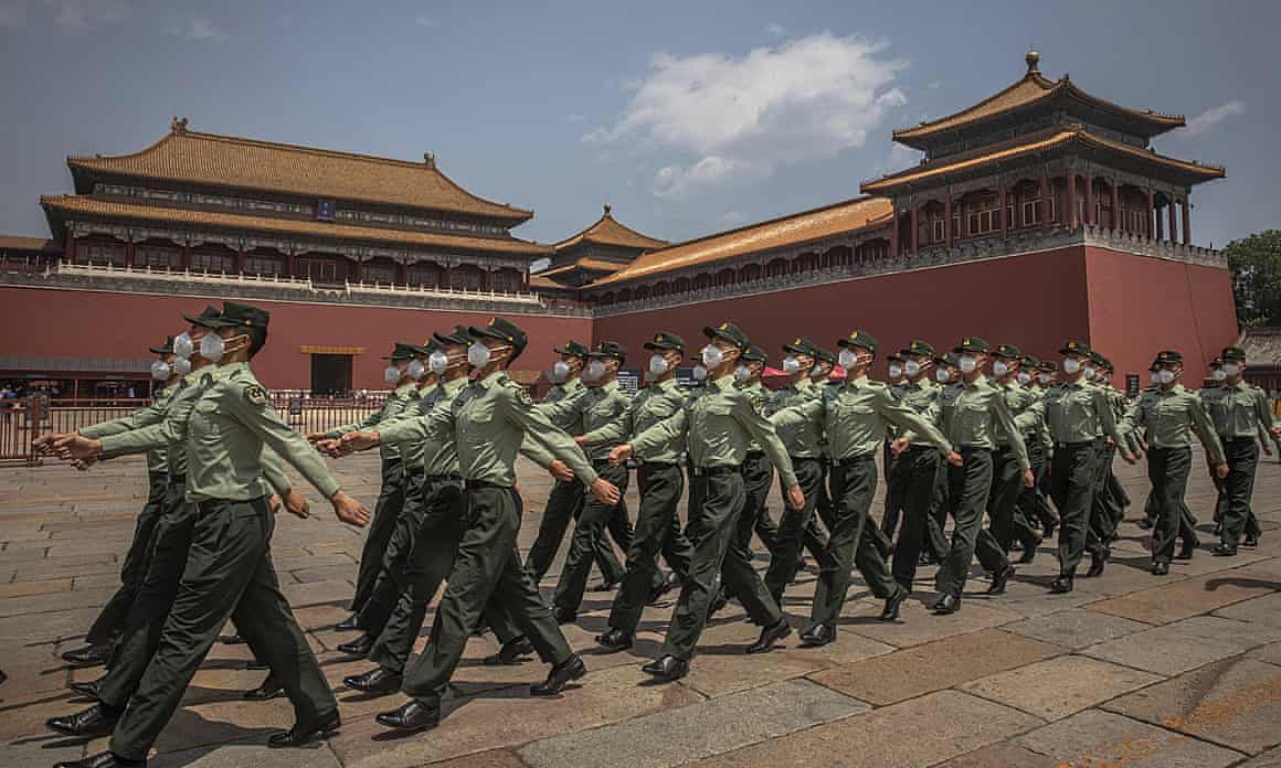 Soldiers in Taiwan march