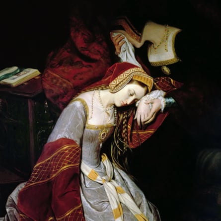 Anne Boleyn dans la Tour de Londres.  Édouard Cibot, 1799-1877.