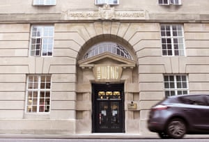 Entrance to the Bristol Wing hostel, in Bristol, UK, which used to be a police headquarters building.
