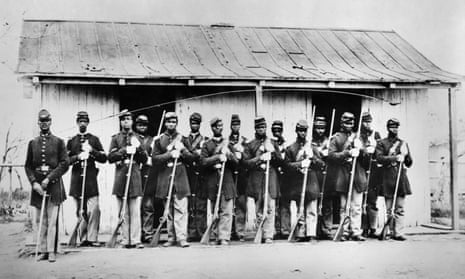 Black troops in Virginia circa 1861 during the American civil war