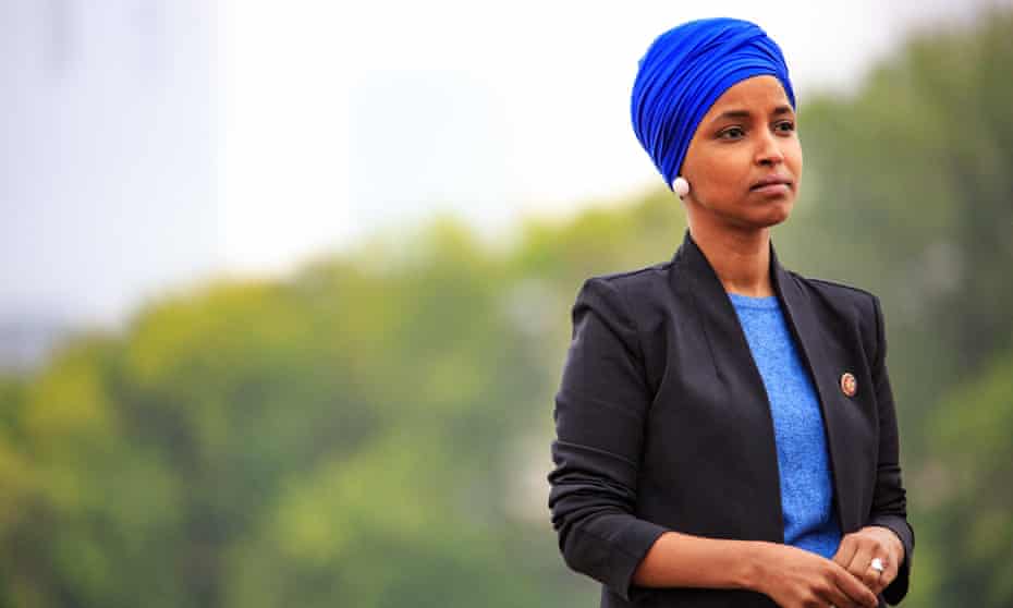 Ilhan Omar at Boom Island Park, Minneapolis, in September. 