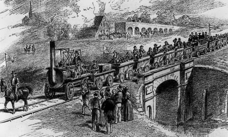 The opening of the Stockton and Darlington railway on 27 September 1825.