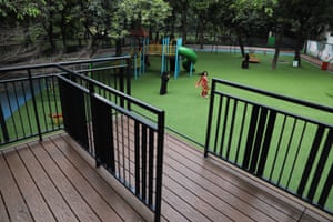 Playground on what looks like Astroturf