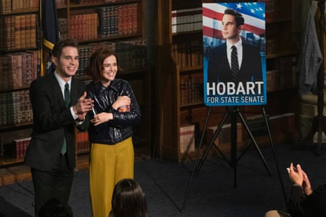 THE POLITICIAN (L to R) BEN PLATT as PAYTON HOBART and ZOEY DEUTCH as INFINITY JACKSON in episode 3 of THE POLITICIAN. 