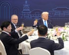 Donald Trump praises ‘great’ Washington meeting with Anthony Albanese as leaders dine at Apec