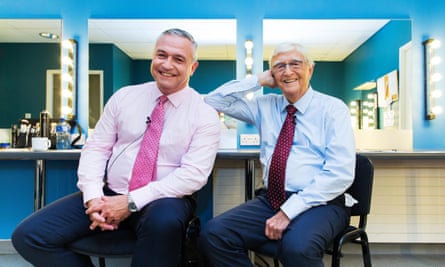 âI worked with him for 20 yearsâ ⦠producer Mike Parkinson, left, and his father Michael in 2016.