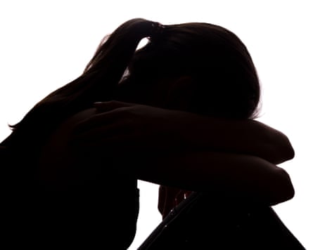 Silhouette of a young woman