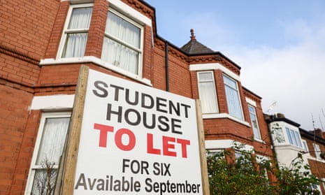 Student House To Let sign outside a house