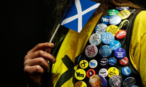 An SNP supporter at the party's conference in Glasgow