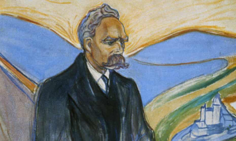 The original Übermensch ... Detail from a painting of Friedrich Nietzsche by Edvard Munch (1906).