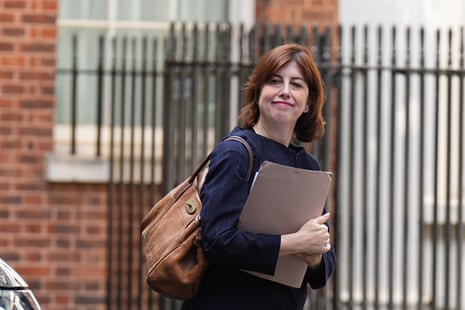 Lucy Powell in Downing Street today.
