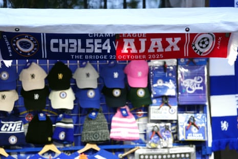 Chelsea v Ajax scarves are on sale outside Stamford Bridge, for anyone who likes that sort of thing.