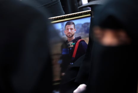 A protester holds a portrait of journalist Anas Al-Sharif, who was recently killed in Gaza, during a rally in solidarity with the Palestinian people, in Sana'a, Yemen, 20 August 2025.