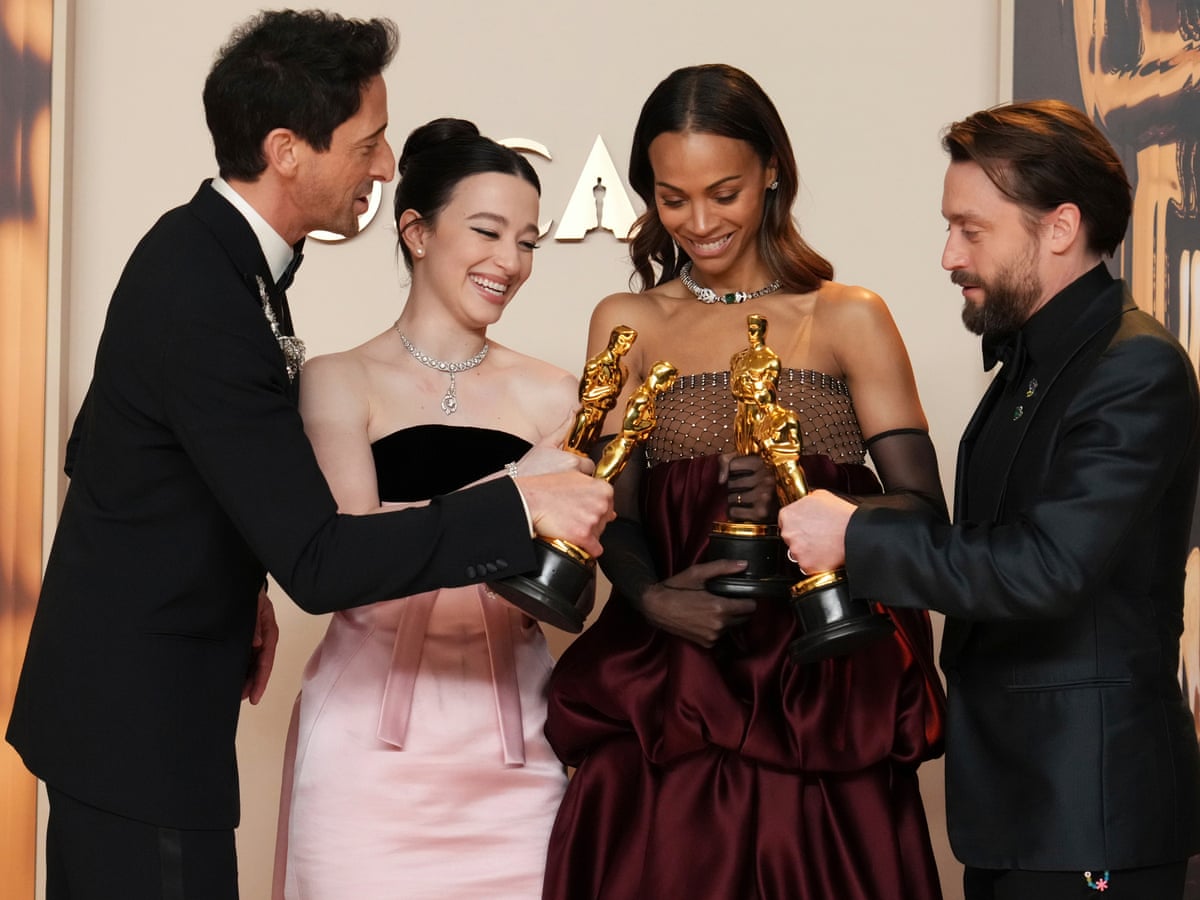 Anora dominates the Oscars as Mikey Madison named best actress and Adrien Brody wins for The Brutalist | Oscars | The Guardian