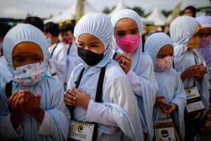 Serdang, MalaysiaChildren pray during Little Hajj, a simulation for young people of the main Hajj, the Islamic pilgrimage to the holy city of Mecca