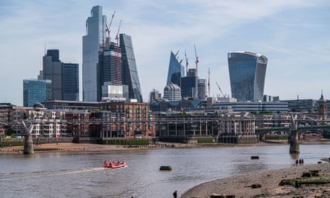 View of Thames and City of London.