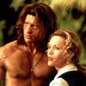Brendan Fraser and Leslie Mann in George of the Jungle