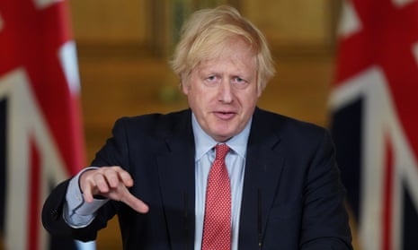 Boris Johnson during a media briefing in Downing Street, Thursday 28 May.
