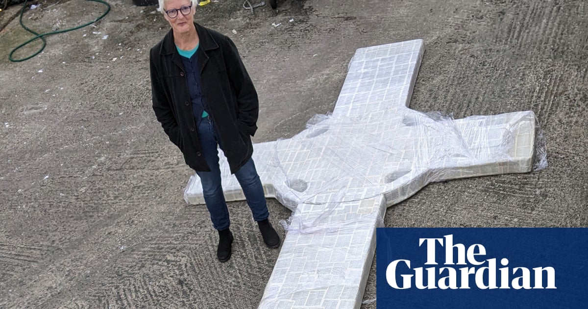 Irish island gets cross promised in myth 1,500 years ago – made from cardboard