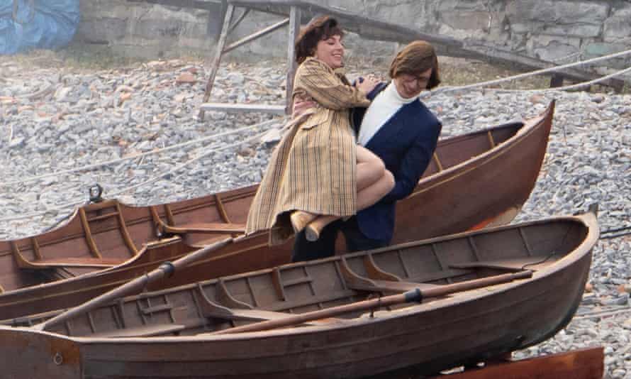 Lady Gaga and Adam Driver filming House of Gucci in Como, Italy