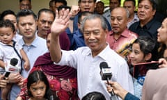 Muhyiddin Yassin at a press conference after he was selected as Malaysia’s new prime minister.
