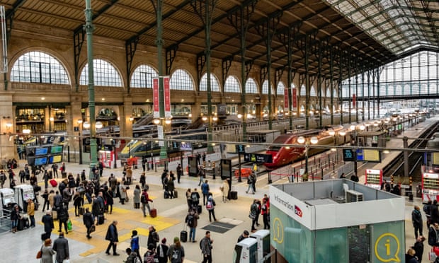 The concourse at Gare du Nord railway station in Paris, the busiest station in Europe