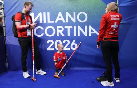 Yannick Schwaller and Briar Schwaller-Huerlimann with their child