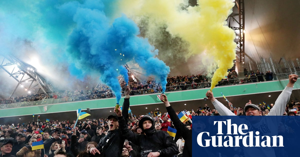 ‘I cry every day’: in the stands with Ukrainians as Dynamo Kyiv play again
