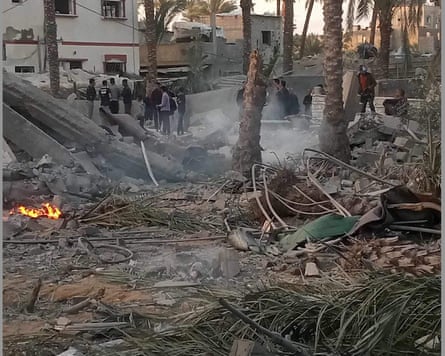 Rubble of house