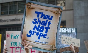 Women protest against Trump