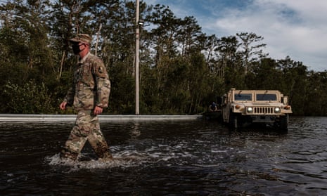 Louisiana National Guard assist in search and rescue missions during flooding from Hurricane Ida in Louisiana in August.