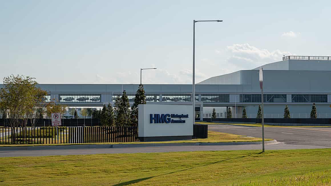 Hyundai Metaplant electric vehicle manufacturing facility in Ellabell, Georgia.