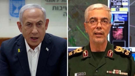 Netanyahu says Iran 'will pay' for missile strikes while Tehran warns of 'stronger' attacks – video