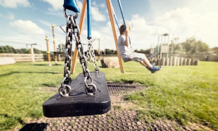 A child on a swing