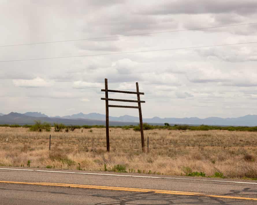 Landscape right before you enter Willcox, Arizona.