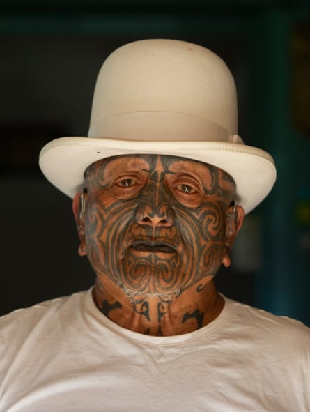 Tāme Iti photographed at his home today in the Ruatoki Valley, Bay of Plenty, New Zealand. Mr Iti is a longtime Maori activist, artist,actor, social worker and well known character in New Zealand society. He has recently published a book covering the many aspects of his life to date.Photograph by Alan Gibson 27th November 2025.
