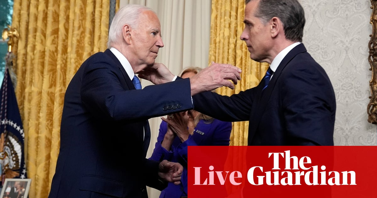 White House defends Biden's pardon as Trump hints at potential clemency for January 6 rioters - US politics live