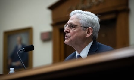 The US attorney general, Merrick Garland, testifies during a hearing by the House judiciary committee lasts week.