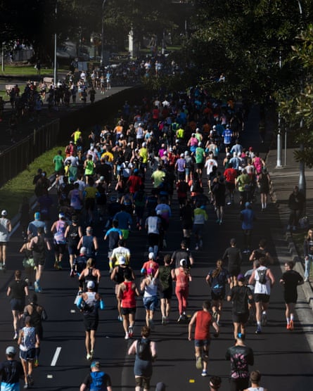 Runners join 35,000 people taking part in the Sydney marathon