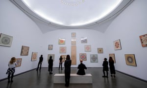 People view an Emma Kunz exhibition at the Serpentine Gallery earlier this year.