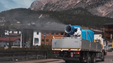 Italy uses snow cannon to disinfect alpine villages – video 