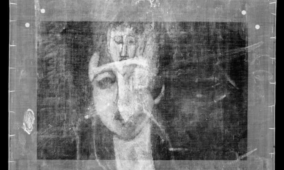 X-ray of Modigliani portrait