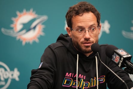 Miami Dolphins head coach Mike McDaniel speaks after an October defeat.