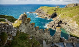 Tintagel Castle coast in Cornwall