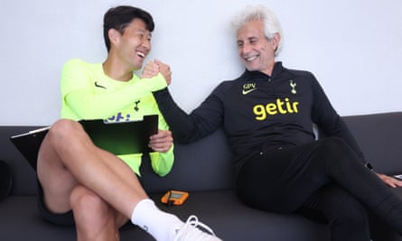 Gian Piero Ventrone with Son Heung-min last month.