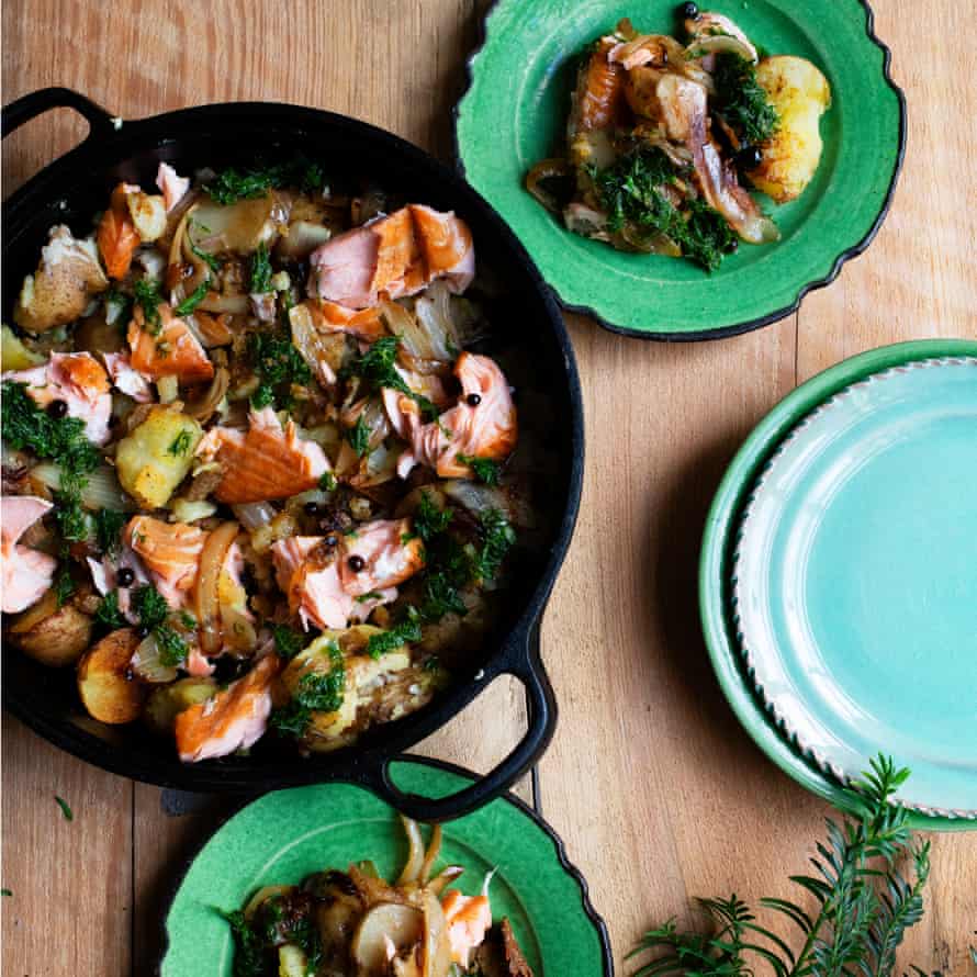 Salmon Hash Nigel Slater Observer Food Monthly OFM December 2020