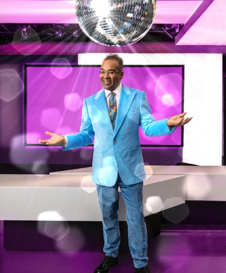 ‘In South Pacific I did a very bad routine in a blond straw wig. That was 38 years ago’: Krishnan Guru-Murphy wears blazer, tie and trousers all greshamblake.com, shirt by etonshirts.com.